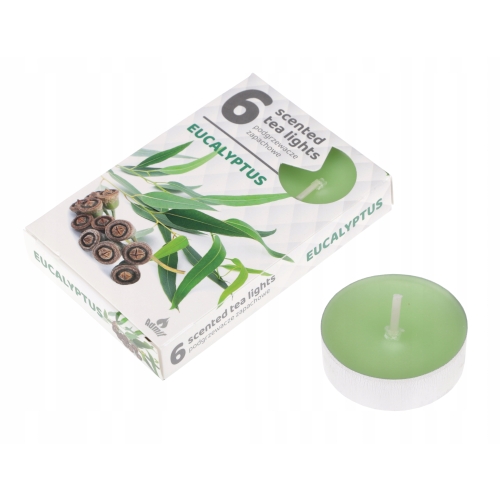 ŚWIECA PARAFINOWA TEALIGHTS PODGRZEWACZ ADMIT EUCALYPTUS 6szt