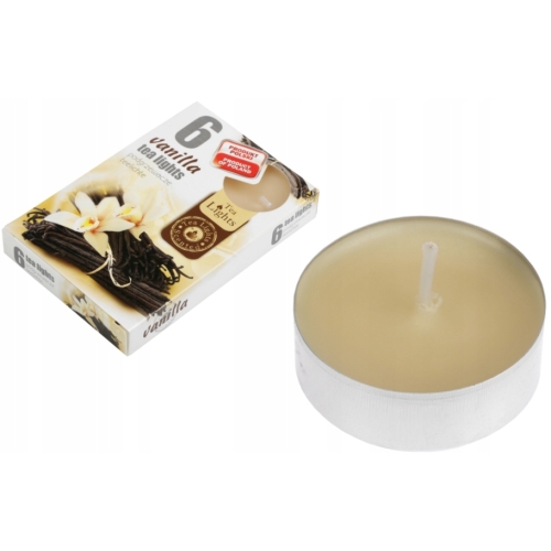 ŚWIECA PARAFINOWA TEALIGHTS PODGRZEWACZ ADMIT VANILLA 6szt