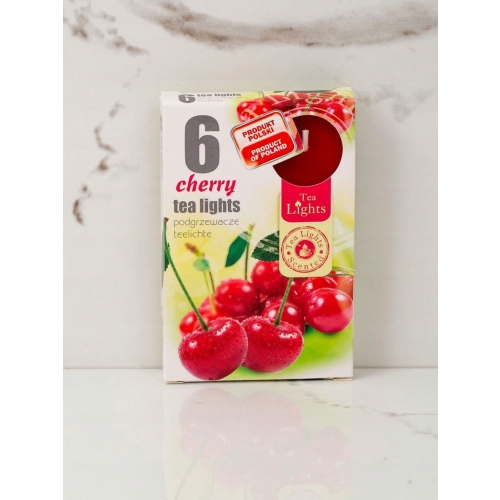 ŚWIECA PARAFINOWA TEALIGHTS PODGRZEWACZ ADMIT WIŚNIA 6szt
