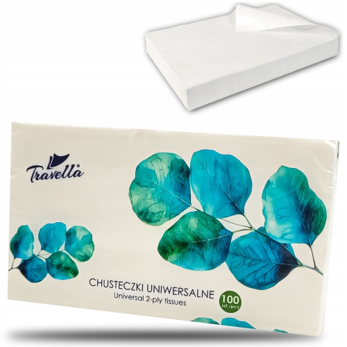 CHUSTECZKI HIGIENICZNE UNIWERSALNE WYCIĄGANE 2w/100szt folia