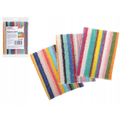 ŚCIERKI OSTRE SZORSTKIE DO NACZYŃ RAVI 3szt 10470