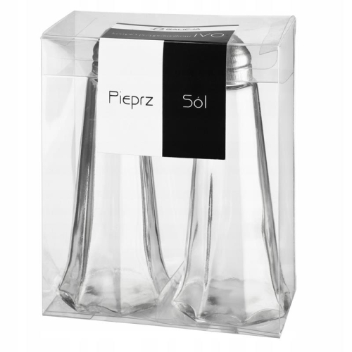 PRZYPRAWNIKI SZKLANE IWO KOMPLET SÓL PIEPRZ GALICJA 23120