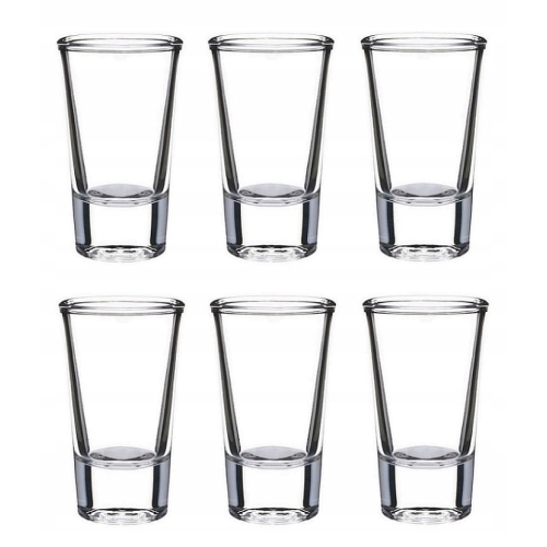 KIELISZKI GŁADKIE SALUTE do wódki KOMPLET GALICJA 28ml 6szt 12601