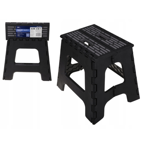 TABORET STOŁEK SKŁADANY ALEKS II 32cm 60246 czarny wz2