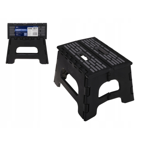 TABORET STOŁEK SKŁADANY ALEKS II 21cm 60245 czarny wz2