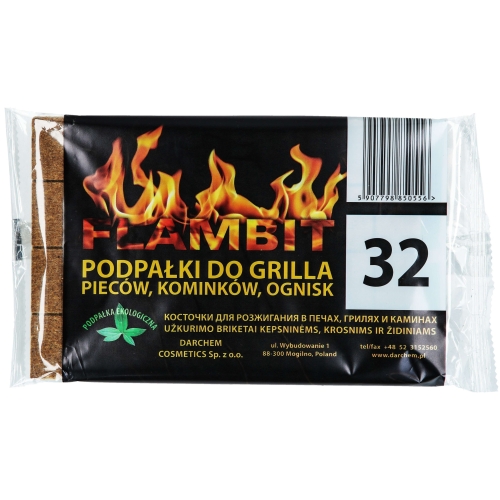 PODPAŁKA ROZPAŁKA SZARA DO GRILLA KOMINKA PIECA RAVI 32 kostki