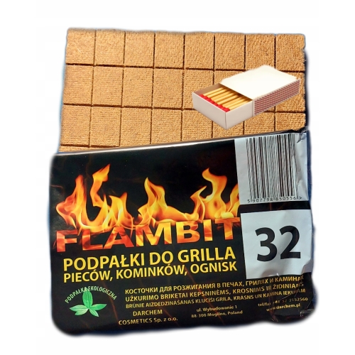 PODPAŁKA ROZPAŁKA SZARA DO GRILLA KOMINKA PIECA RAVI 32 kostki