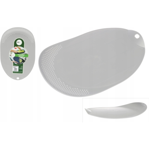 DESKA DO KROJENIA Z OCIEKACZEM RAVI PLASTIK 91305 popielata