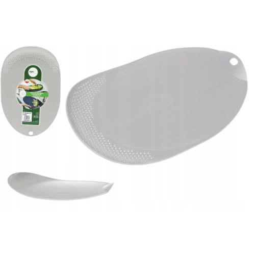 DESKA DO KROJENIA Z OCIEKACZEM RAVI PLASTIK 91305 popielata