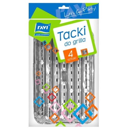 TACKI DO GRILLA ALUMINIOWE RAVI 35x23cm 4szt