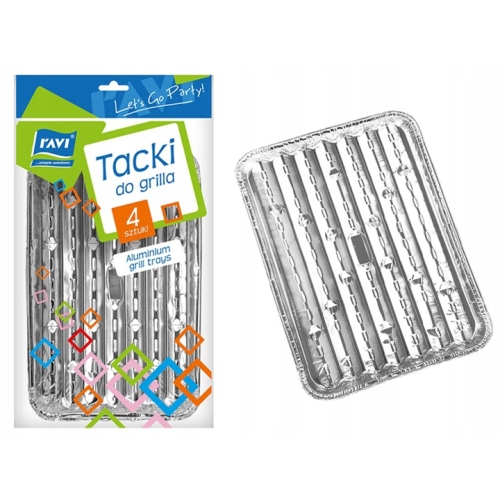 TACKI DO GRILLA ALUMINIOWE RAVI 35x23cm 4szt