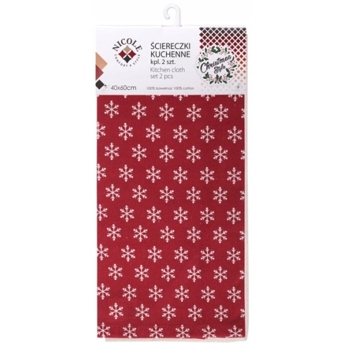 ŚCIERECZKI KUCHENNE ŚWIĄTECZNE CHRISTMAS STYLE RAVI ZESTAW 2szt 62356