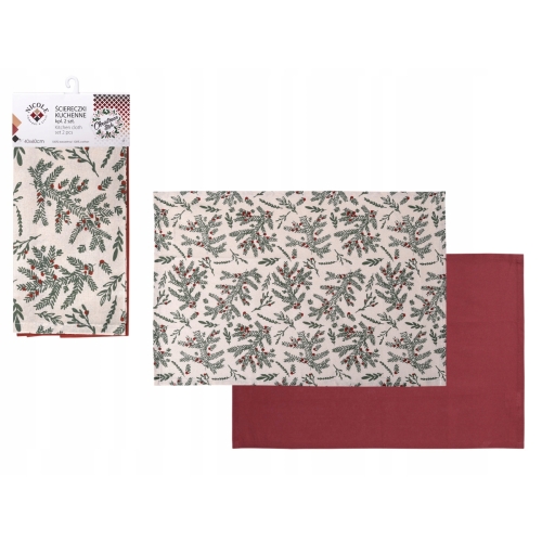 ŚCIERECZKI KUCHENNE ŚWIĄTECZNE CHRISTMAS STYLE RAVI ZESTAW 2szt 62355