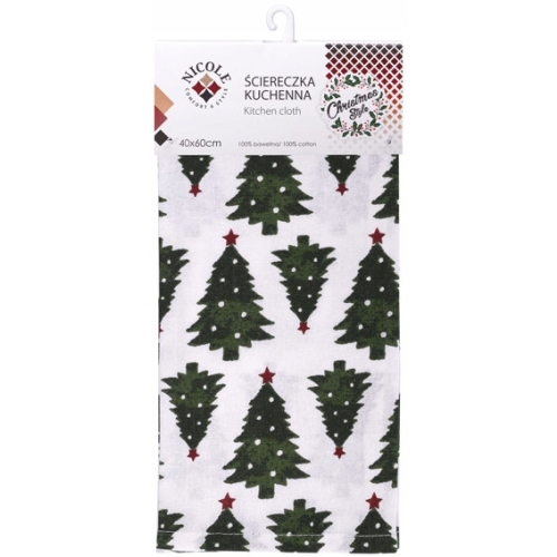 ŚCIERECZKA KUCHENNA ŚWIĄTECZNA choinka CHRISTMAS STYLE RAVI 1szt 623353