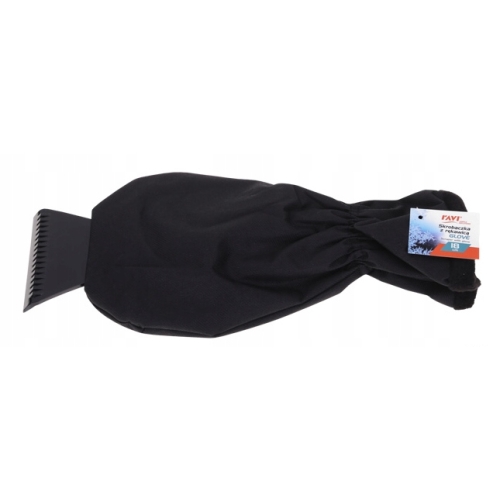 SKROBACZKA DO SZYB Z RĘKAWICĄ GLOVE RAVI 18cm czarna 60202
