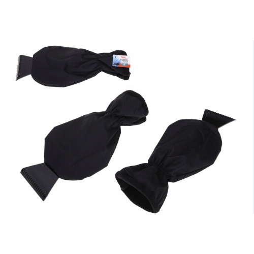 SKROBACZKA DO SZYB Z RĘKAWICĄ GLOVE RAVI 18cm czarna 60202