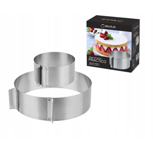 OBRĘCZ REGULOWANA DO TORTÓW CIASTA PRACTICO GALICJA 16-30cm 26220