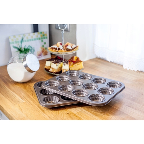 FORMA DO MUFFINEK IDEAL NIEPRZYWIERALNA BABKA 35x26x3cm 26620