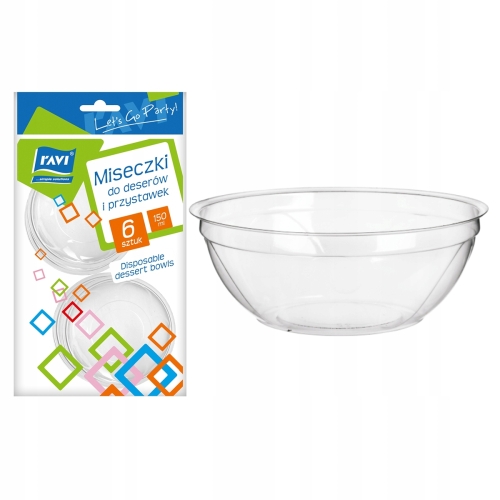 MISECZKI DO DESERÓW JEDNORAZOWE 6SZT 150ML