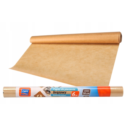 PAPIER DO PIECZENIA SZEROKI 38CM BRĄZOWY 6M RAVI