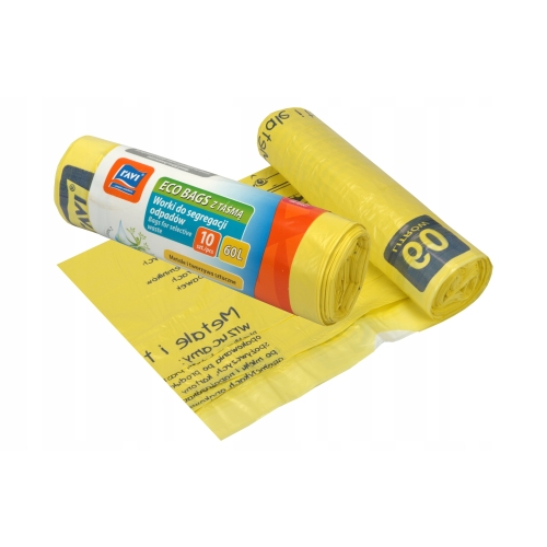 WORKI DO SEGREGACJI ODPADÓW PLASTIK META 60L/10SZT