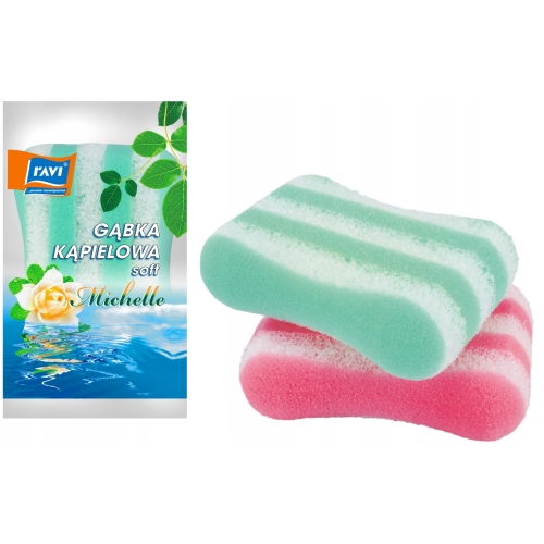 GĄBKA KĄPIELOWA,MYJKA SOFT MICHELLE RAVI