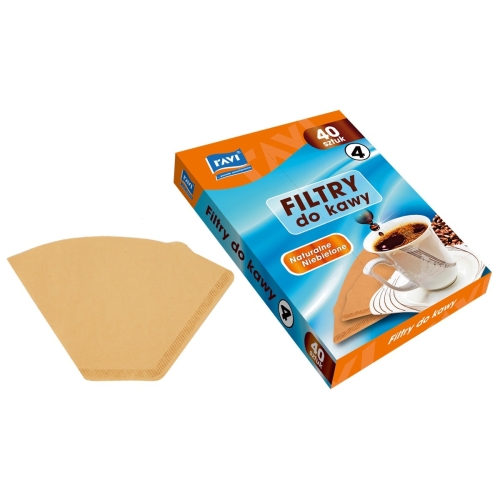 FILTRY DO KAWY 4 NATURALNE NIEBIELONE 40SZT RAVI