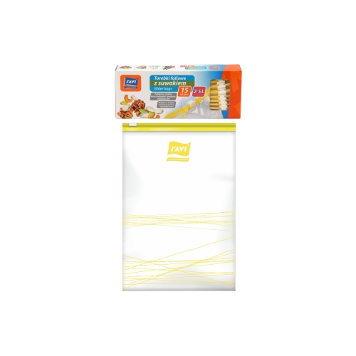 WORECZKI TOREBKI SUWAKIEM ZAMYKANE RAVI 2,5L 15SZT